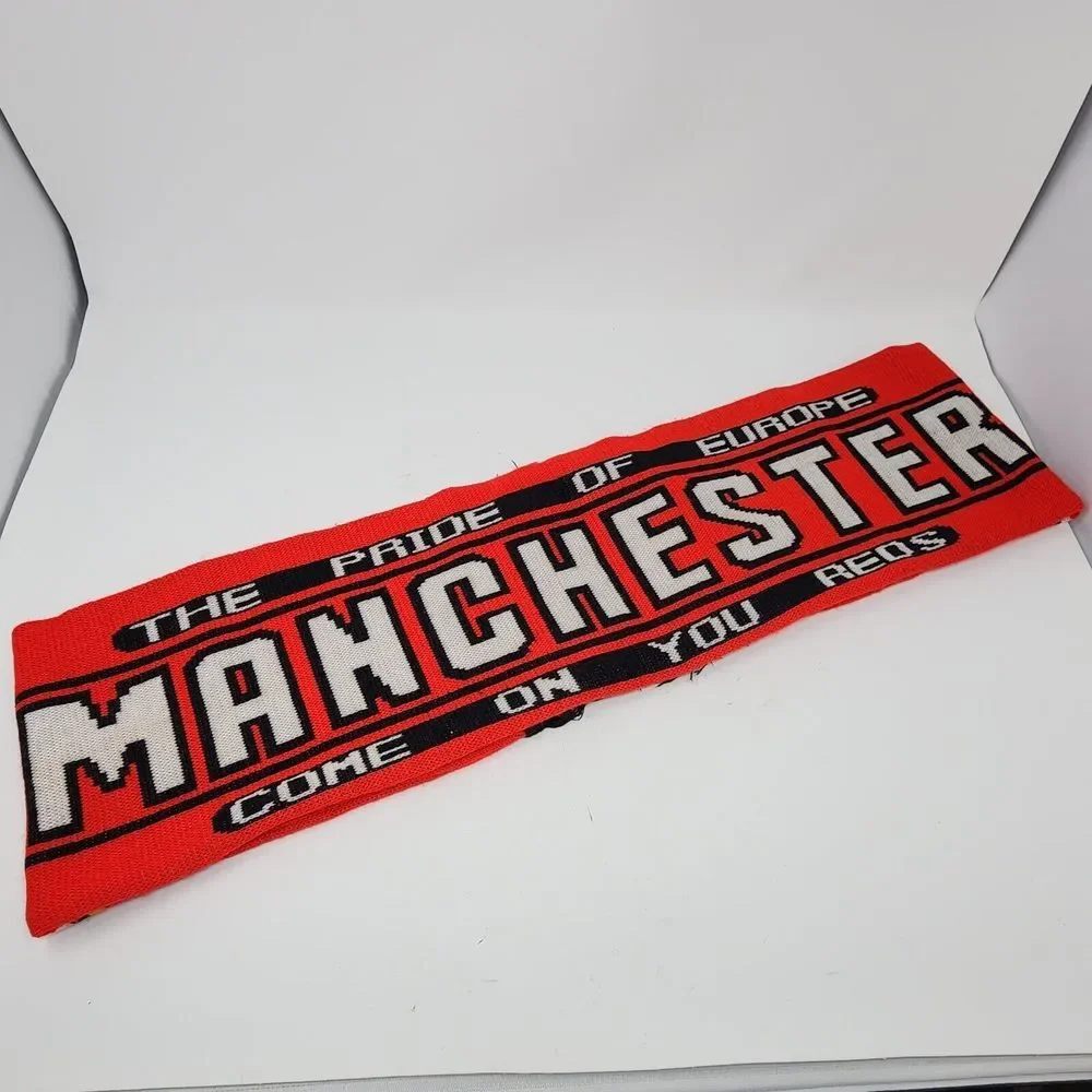 Manchester United Red Pride Of‎ Europe Forever England Soccer Football Scarf